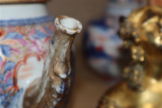 Three 18th century Chinese export tea pots and covers